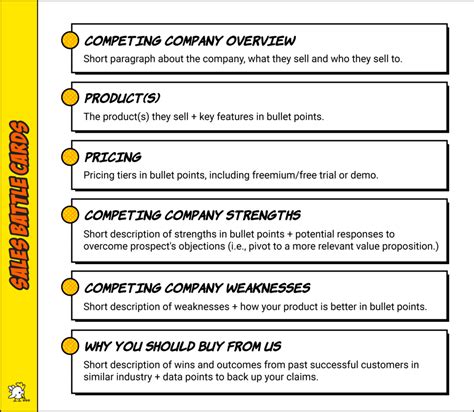 How To Make Sales Battle Cards .